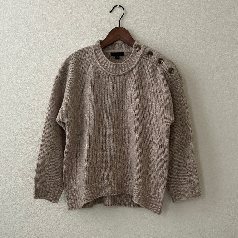 J. Crew Classic Sweater with Shoulder Buttons